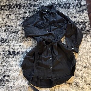 Black‎ Midi Shirt Dress